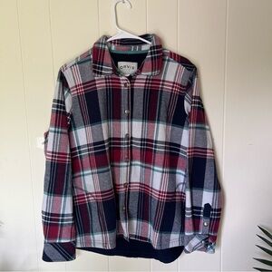 Orvis Plaid Shirt with Red and Green Highlights